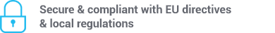 Ikoni_0003_Secure-&-compliant-with-EU-directives-&-local-regulations